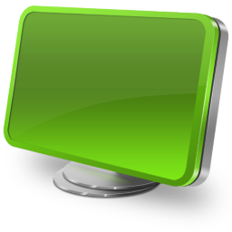 Green Computer Icon 256x256 png